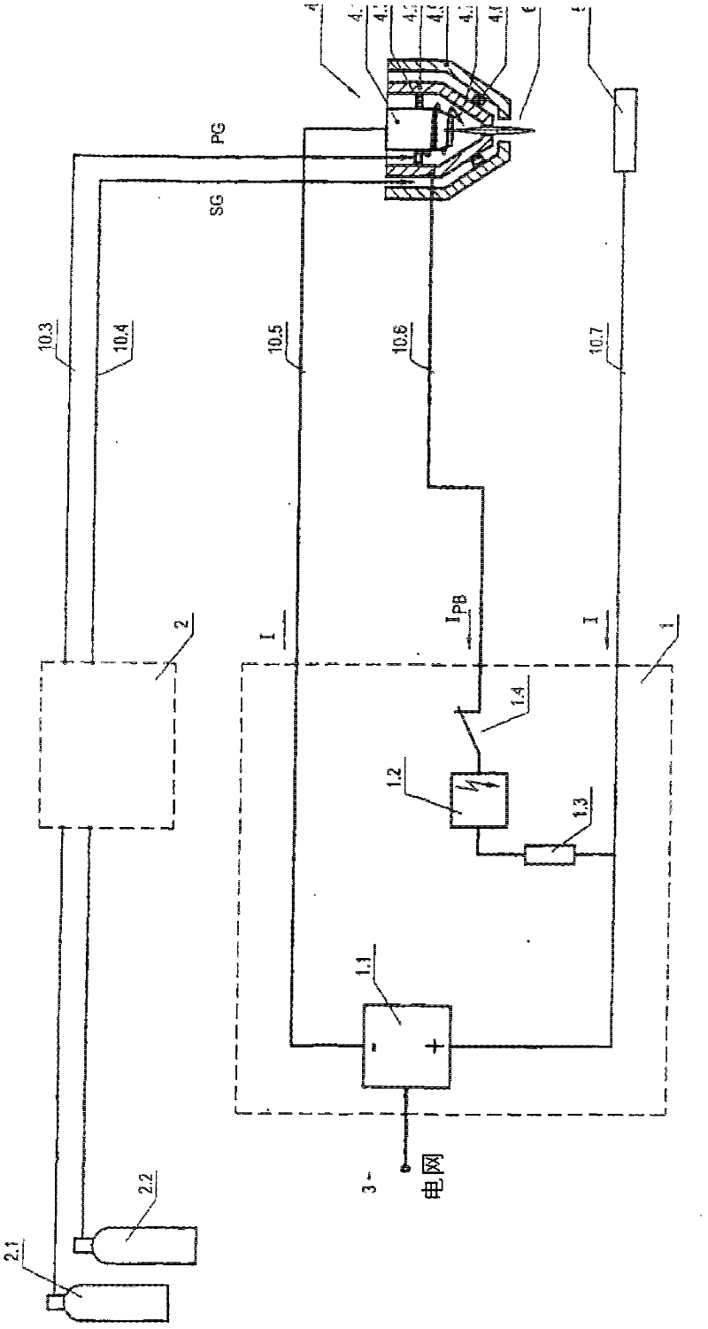 Method for plasma-cutting a workpiece by means of a plasma-cutting system and pulsating current
