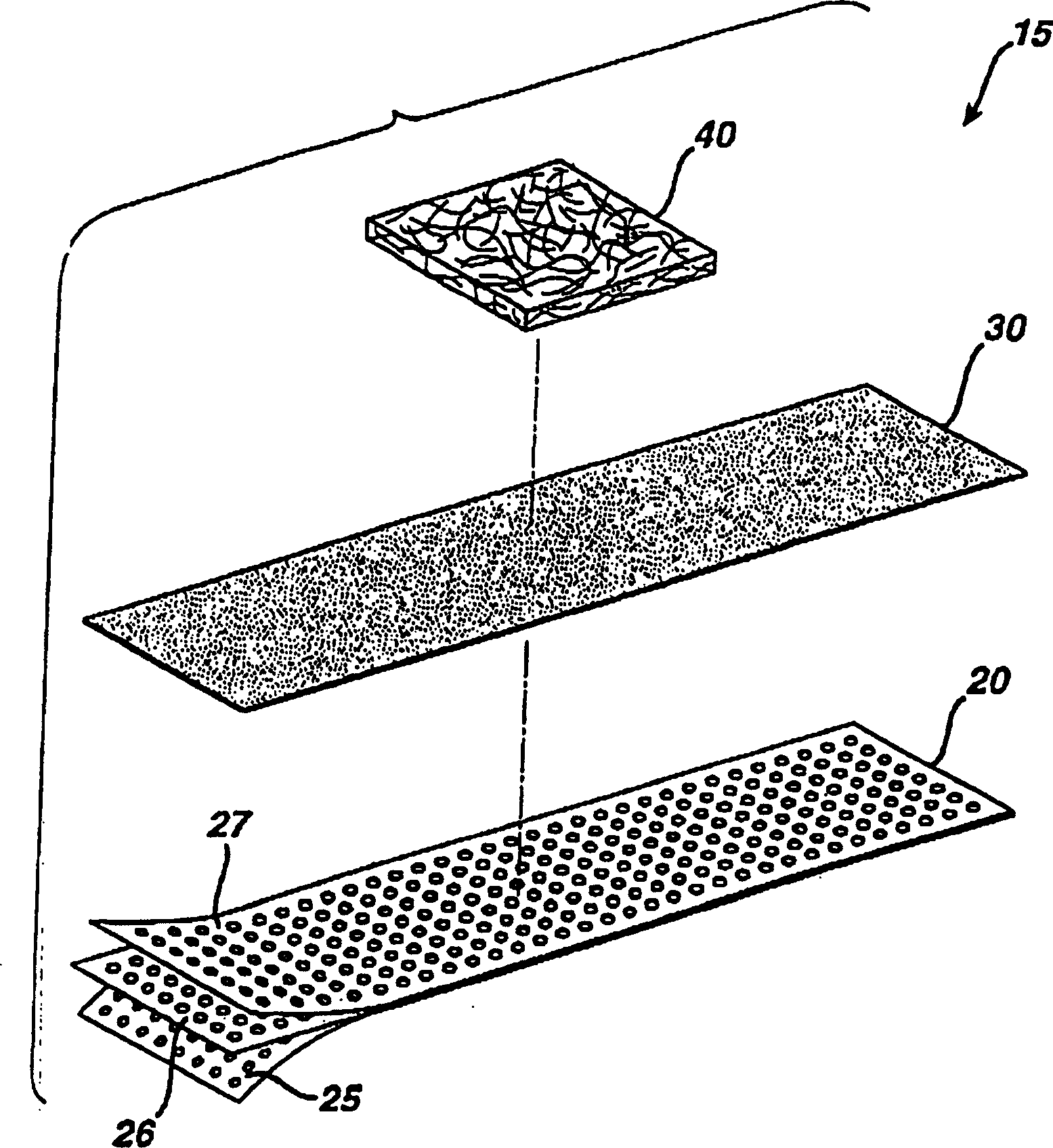 Adhesive bandage with improved back liner material