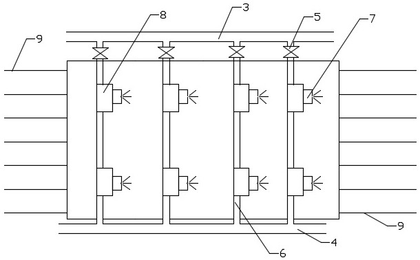 Water coating system and water coating method for glass fiber chopped strands