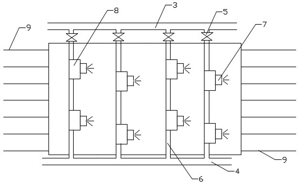 Water coating system and water coating method for glass fiber chopped strands