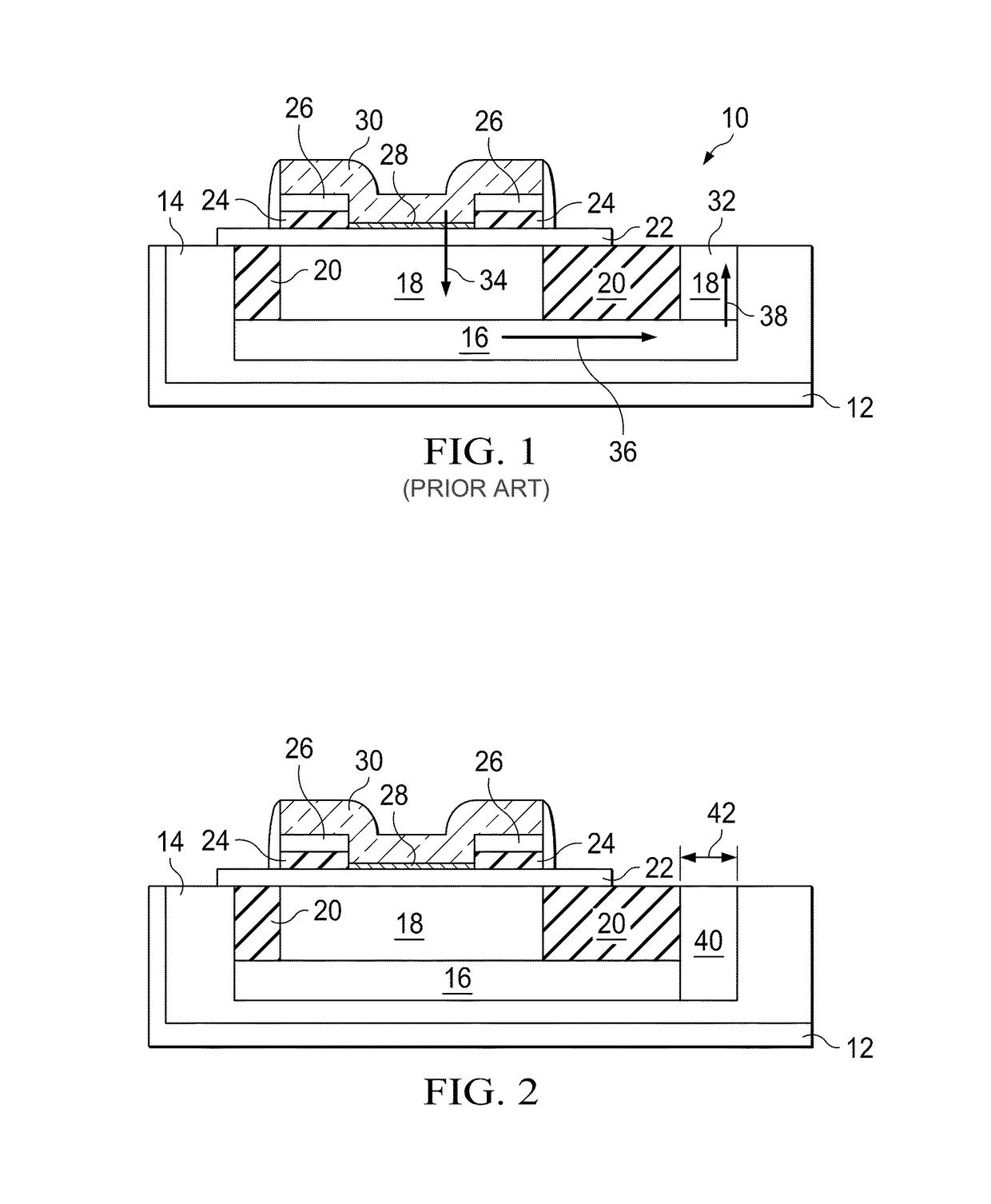 Semiconductor device including a deep contact and a method of manufacturing such a device