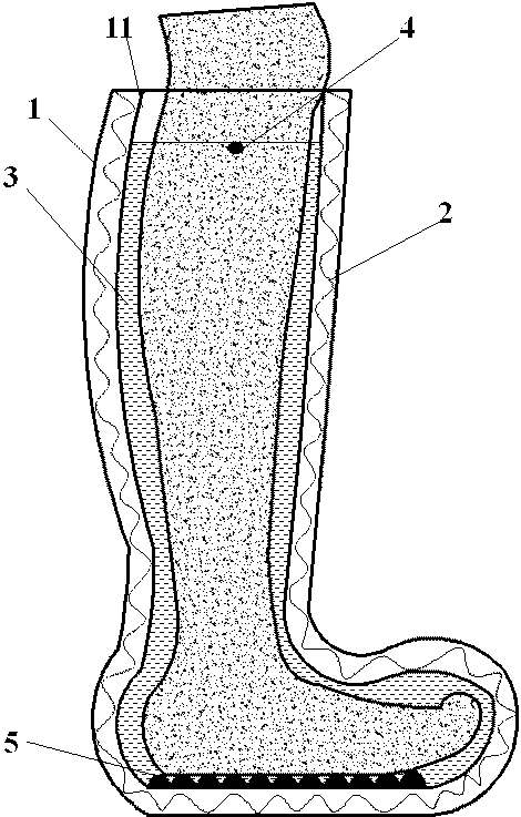 Chinese medicine foot bath boot device and use method