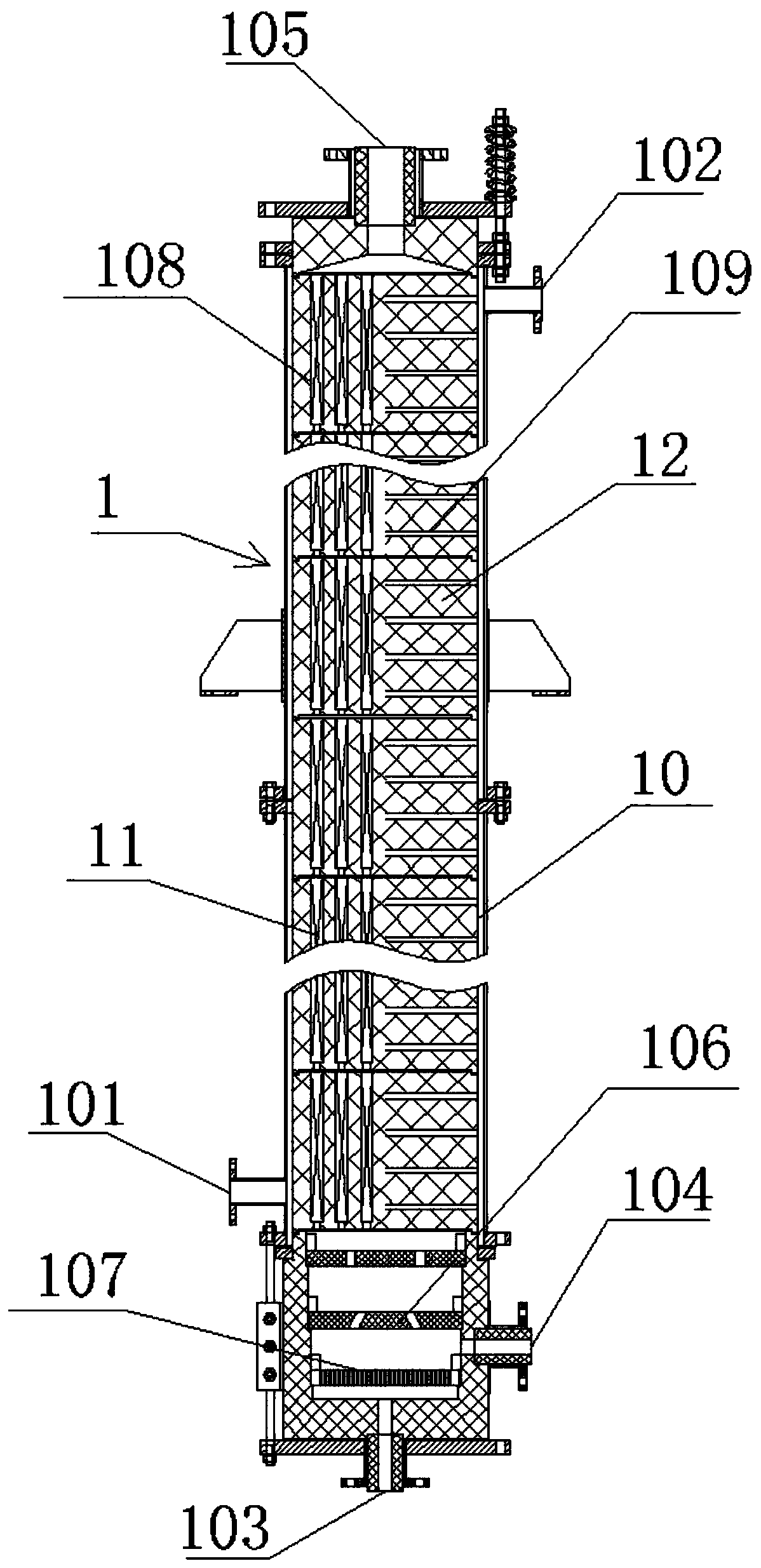 Device and process for continuously producing chloroacetic acid by differential circle flow