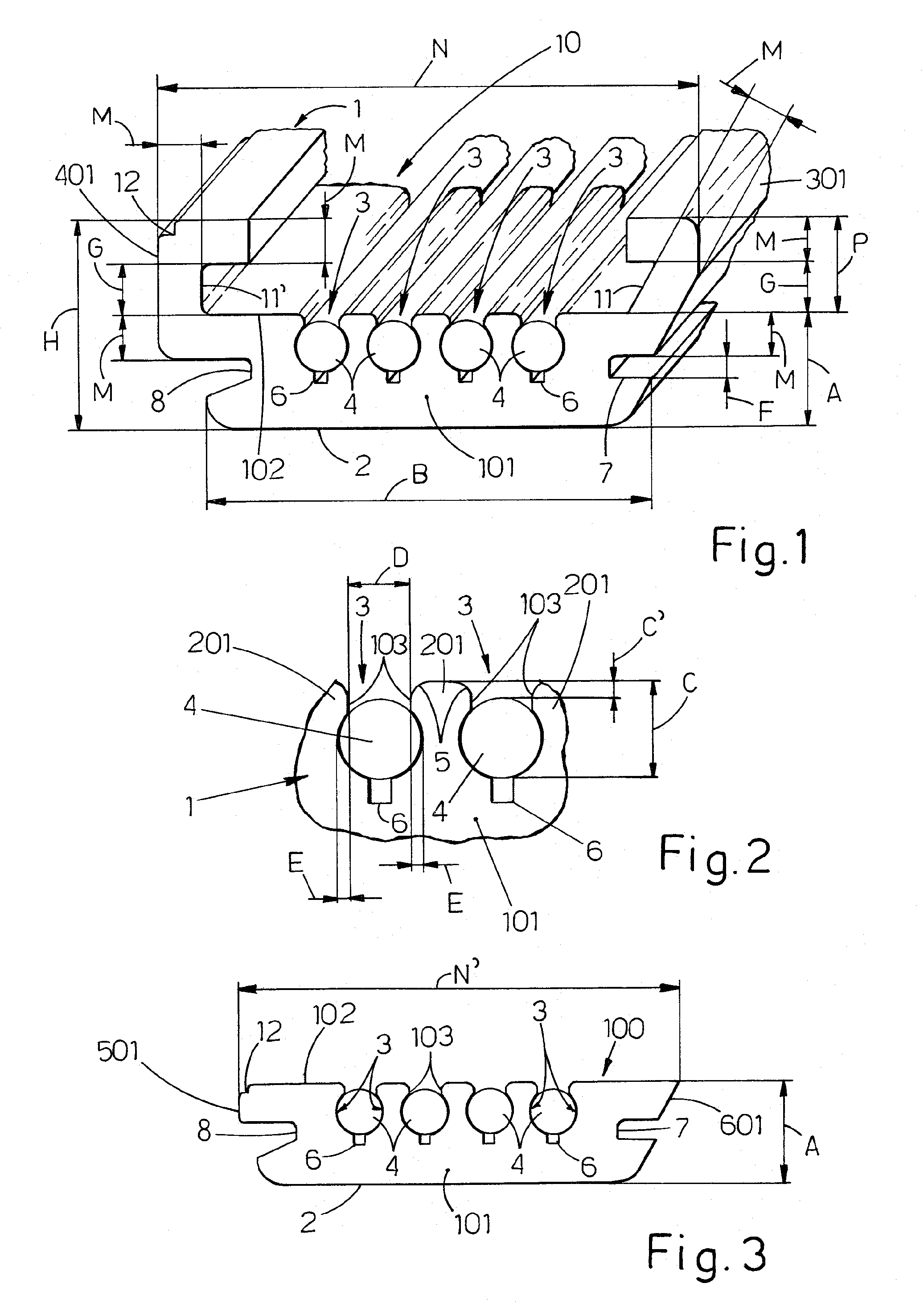 Electrified rail, particularly for powering metal shelving units, and method for its manufacturing