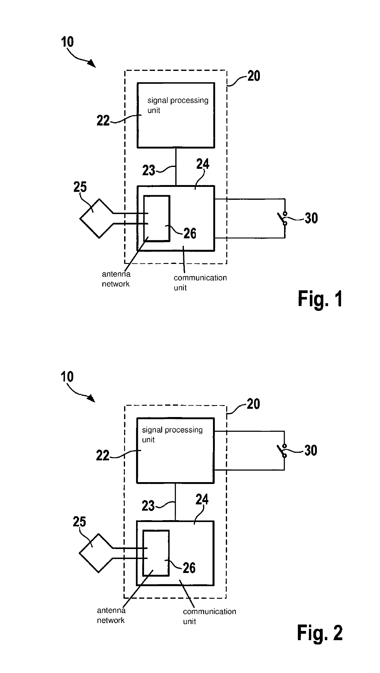 Communication set-up for wireless communication and method for controlling such a communication set-up