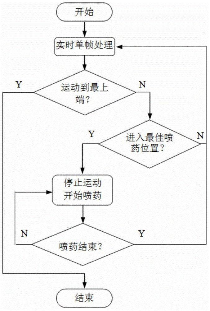 Control system of spraying robot for hyphantria cunea larva net curtain