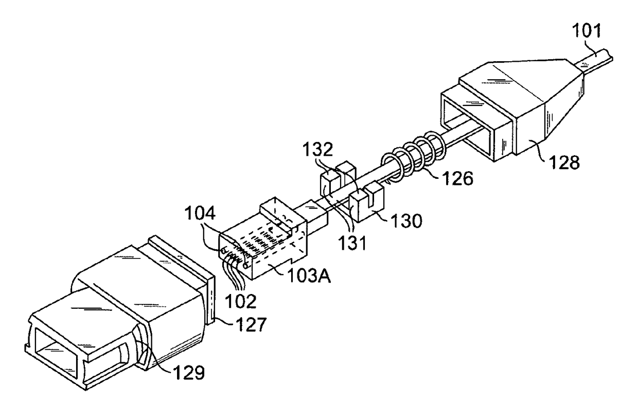 Eye-safe interface for optical connector