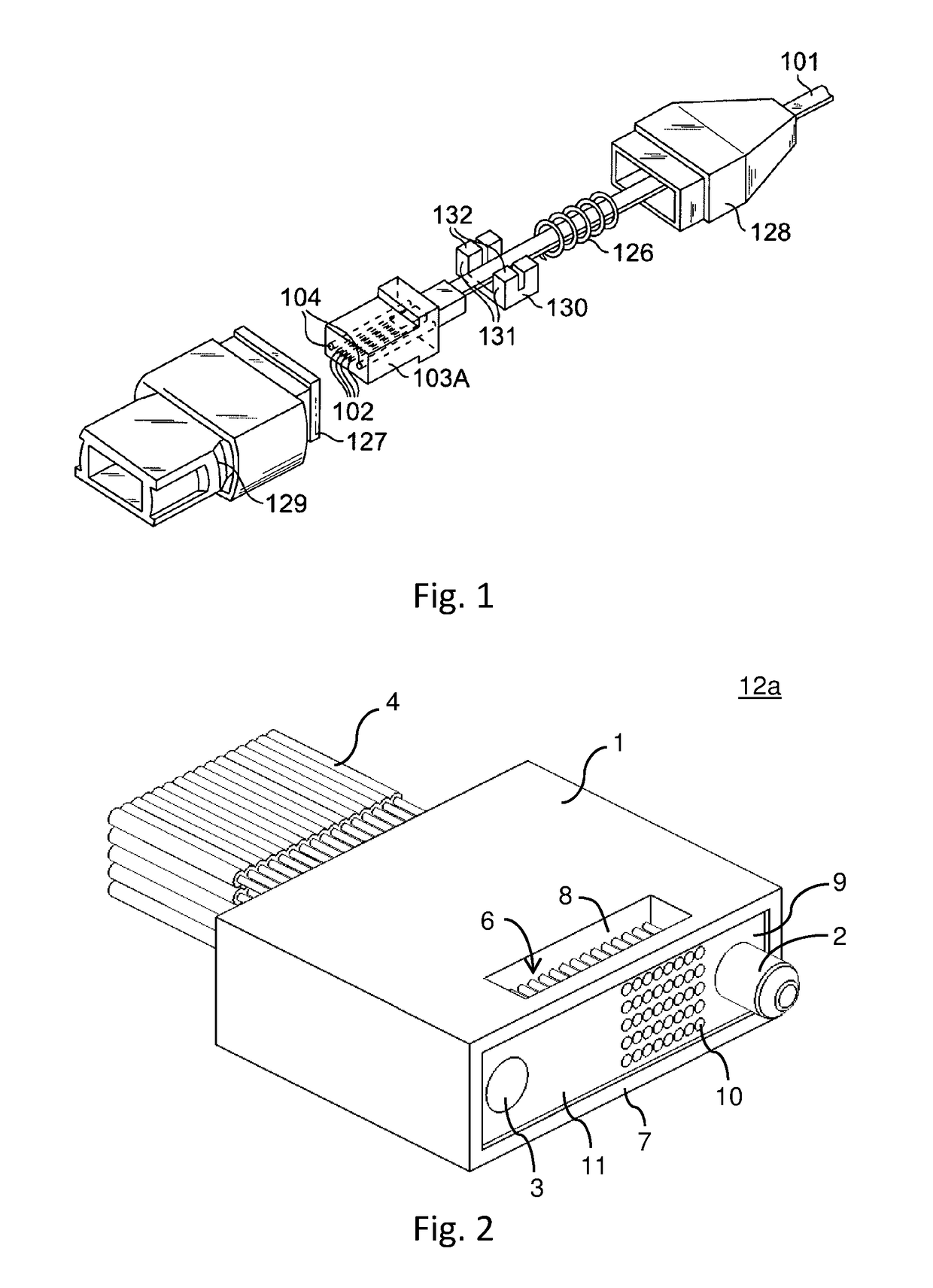 Eye-safe interface for optical connector