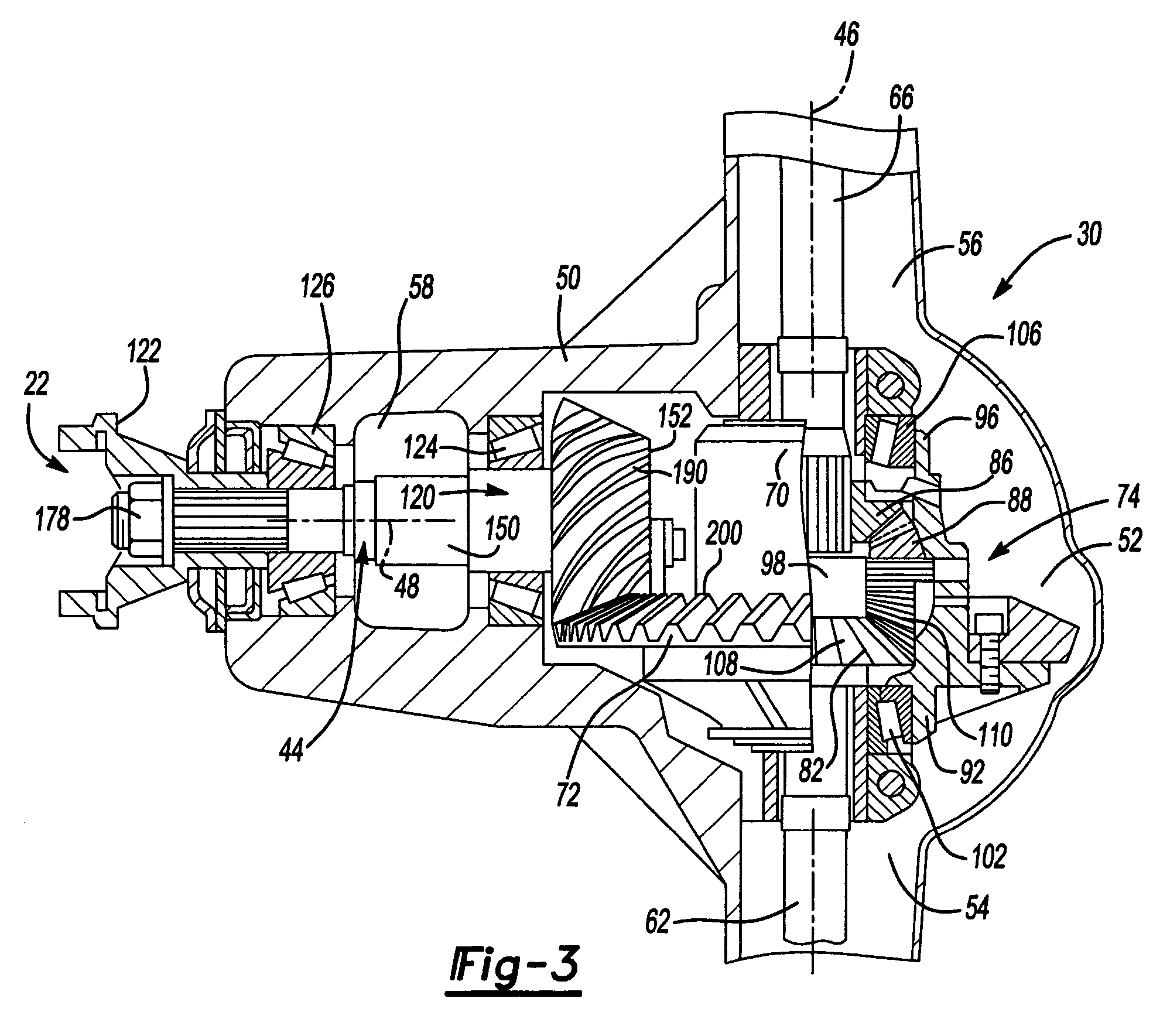 Method of manufacturing an automotive differential having an input pinion