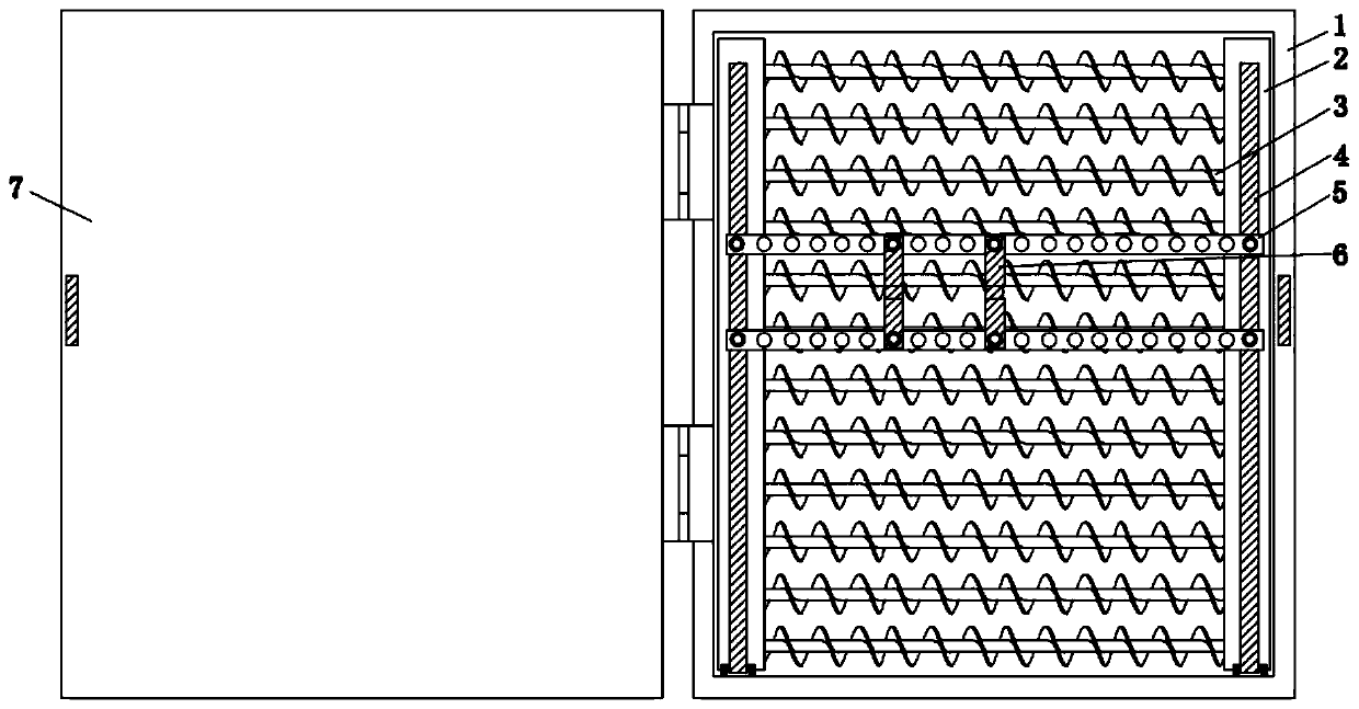 A distribution box with good heat dissipation performance for two-way linkage cranes