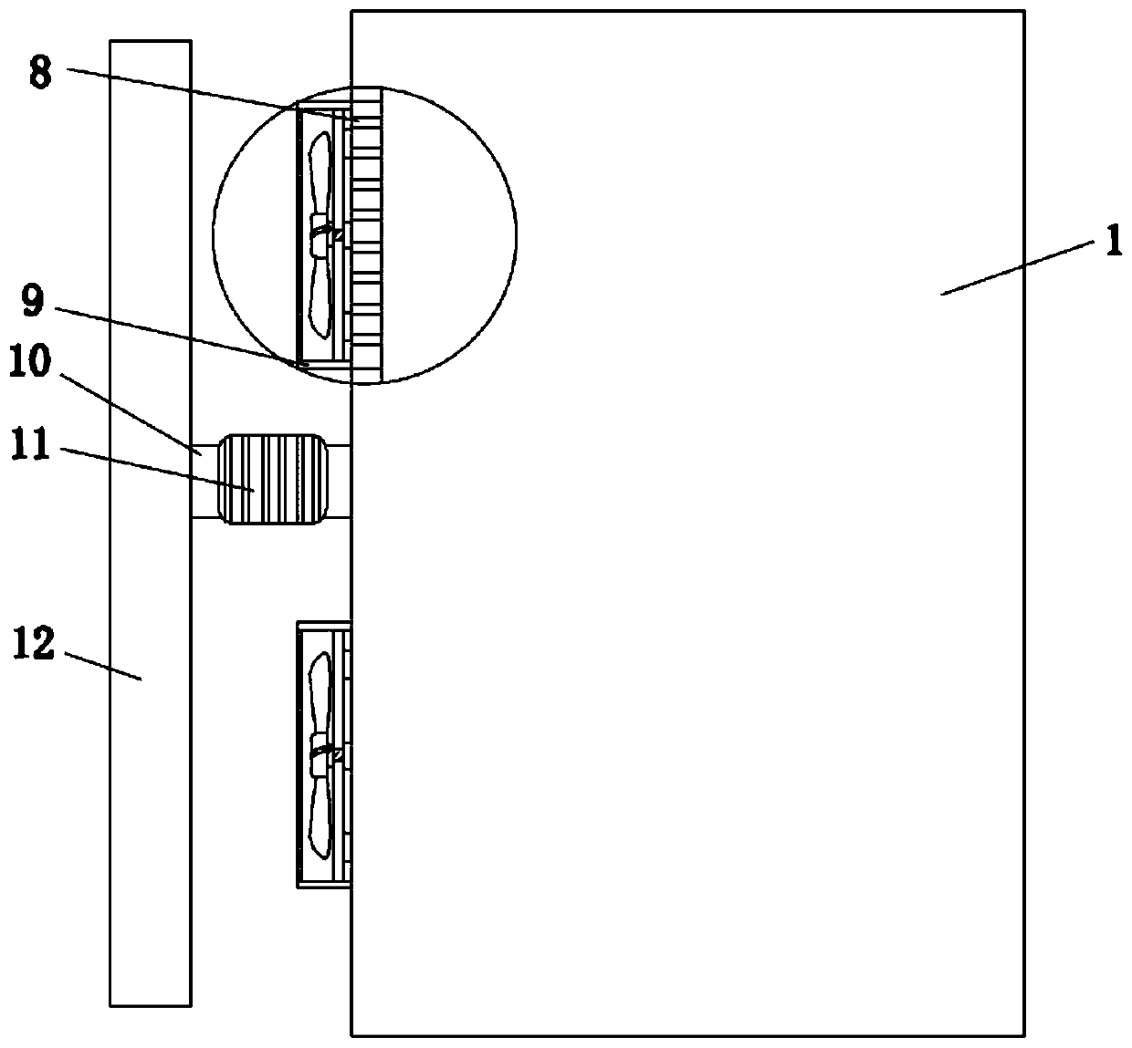 A distribution box with good heat dissipation performance for two-way linkage cranes