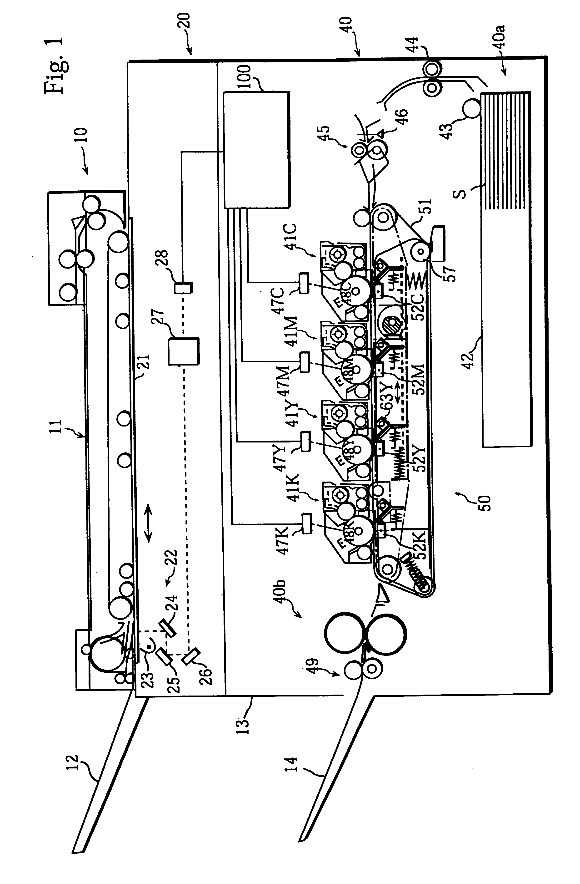 Image forming apparatus provided with a plurality of image holding components