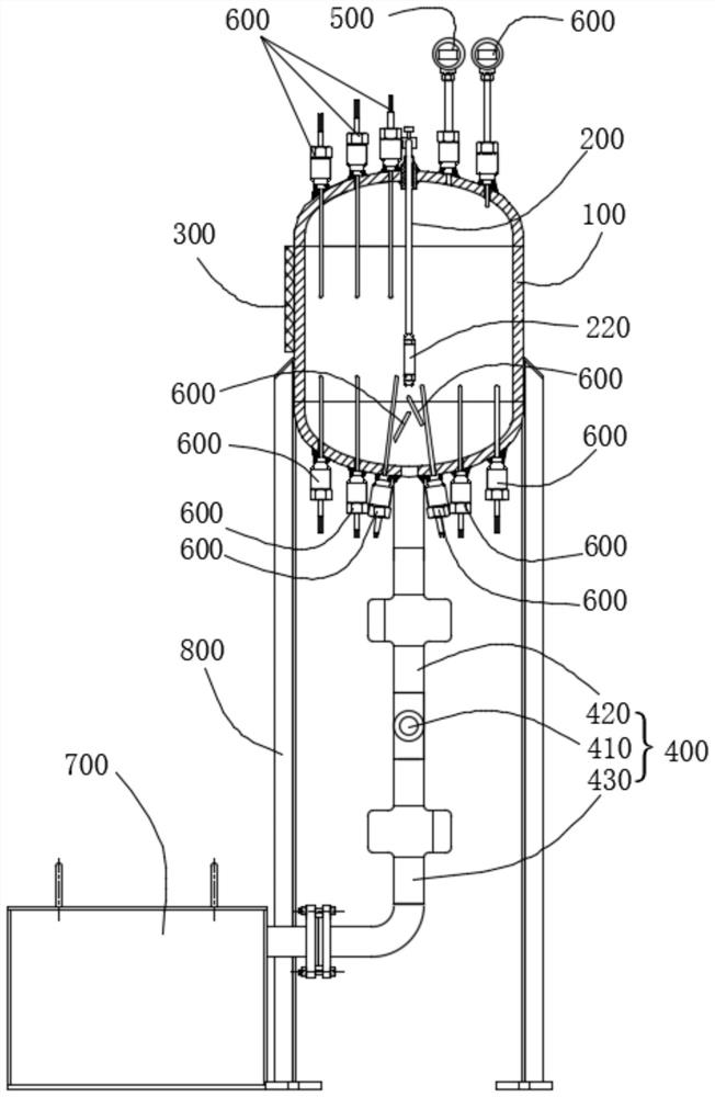 Experimental device and experimental method for cracking of heat transfer tube of steam generator