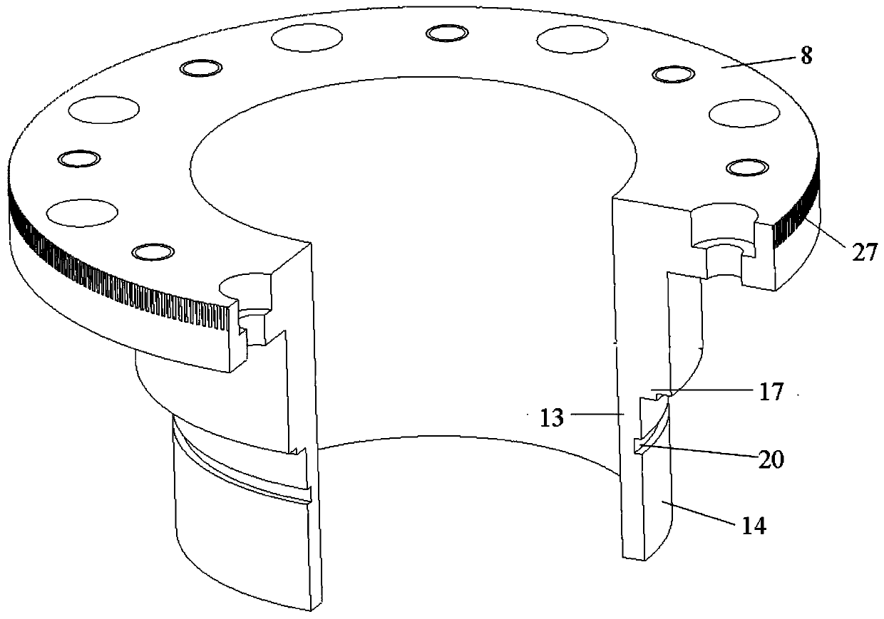 Ultra-high vacuum rotary feed-in device