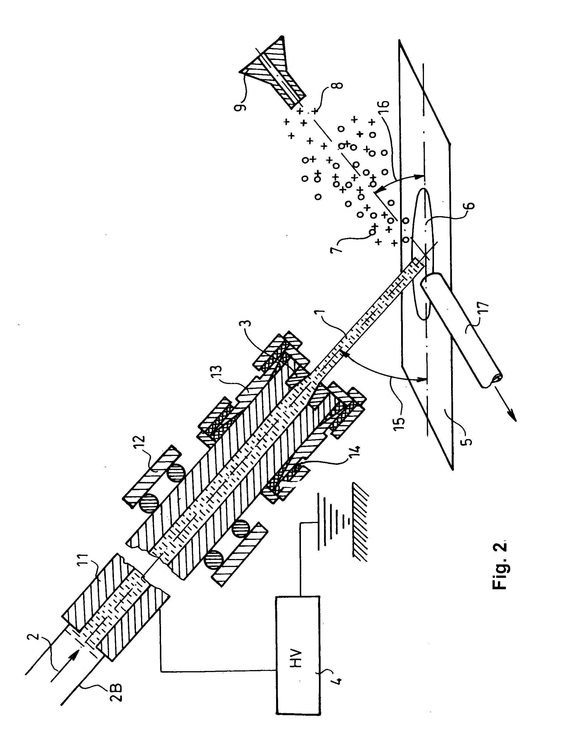 Method and device for desorption ionization by liquid jet