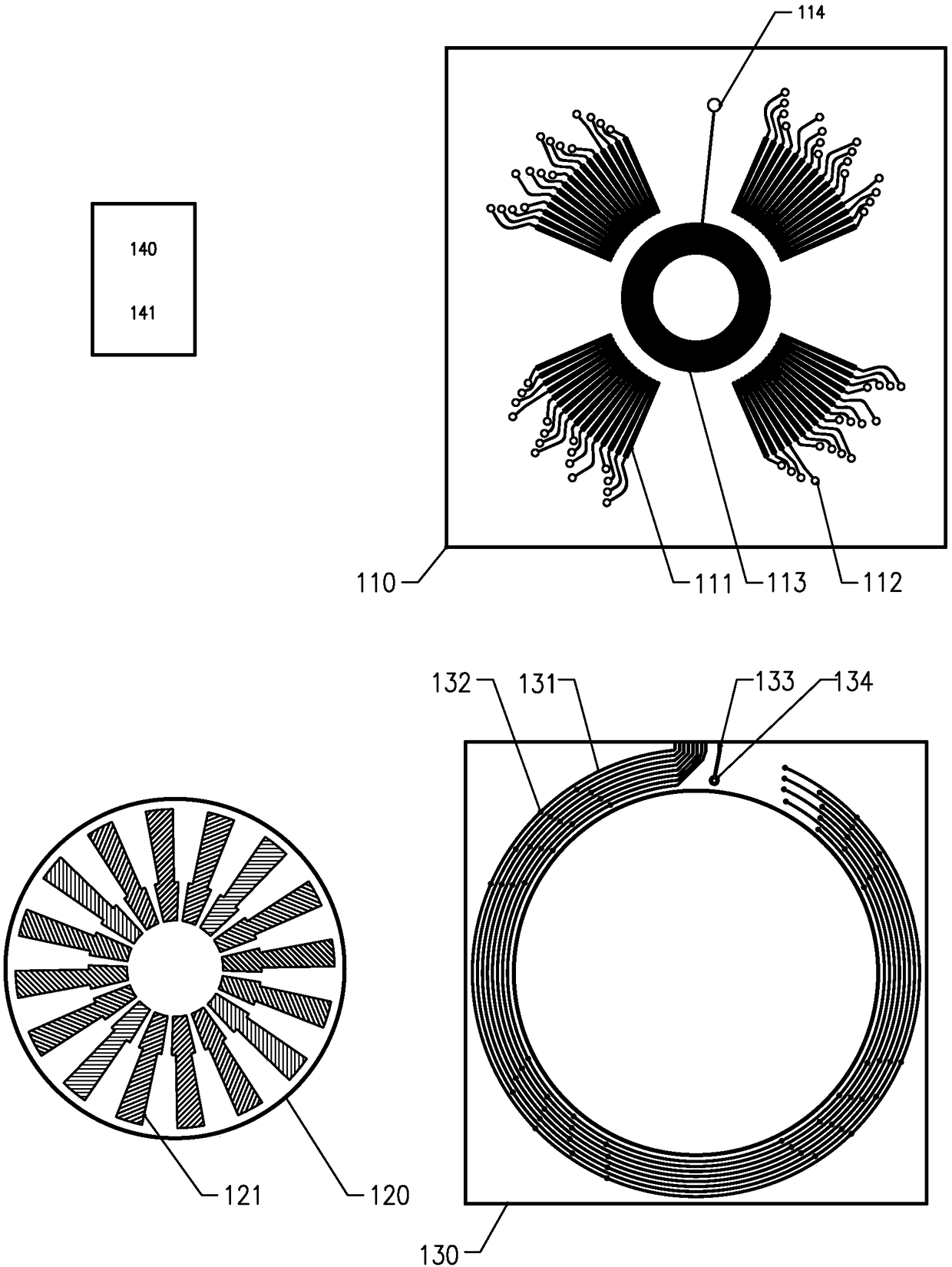 A Multilayer Electrode Displacement Sensor