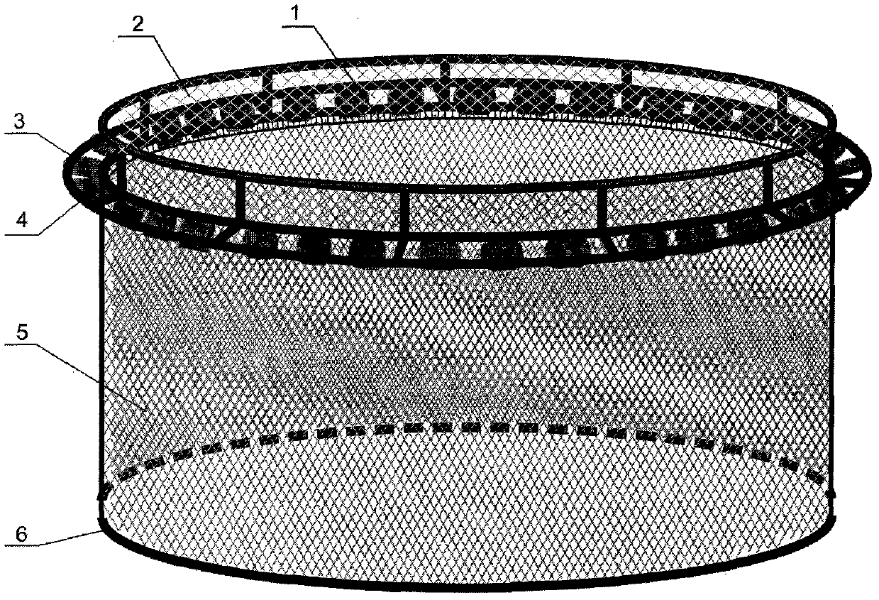 Round metal net cage structure and preparation method thereof