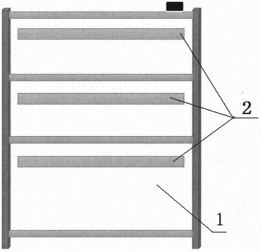 Intelligent shelf based on ultrahigh frequency RFID, and management system hardware arrangement method