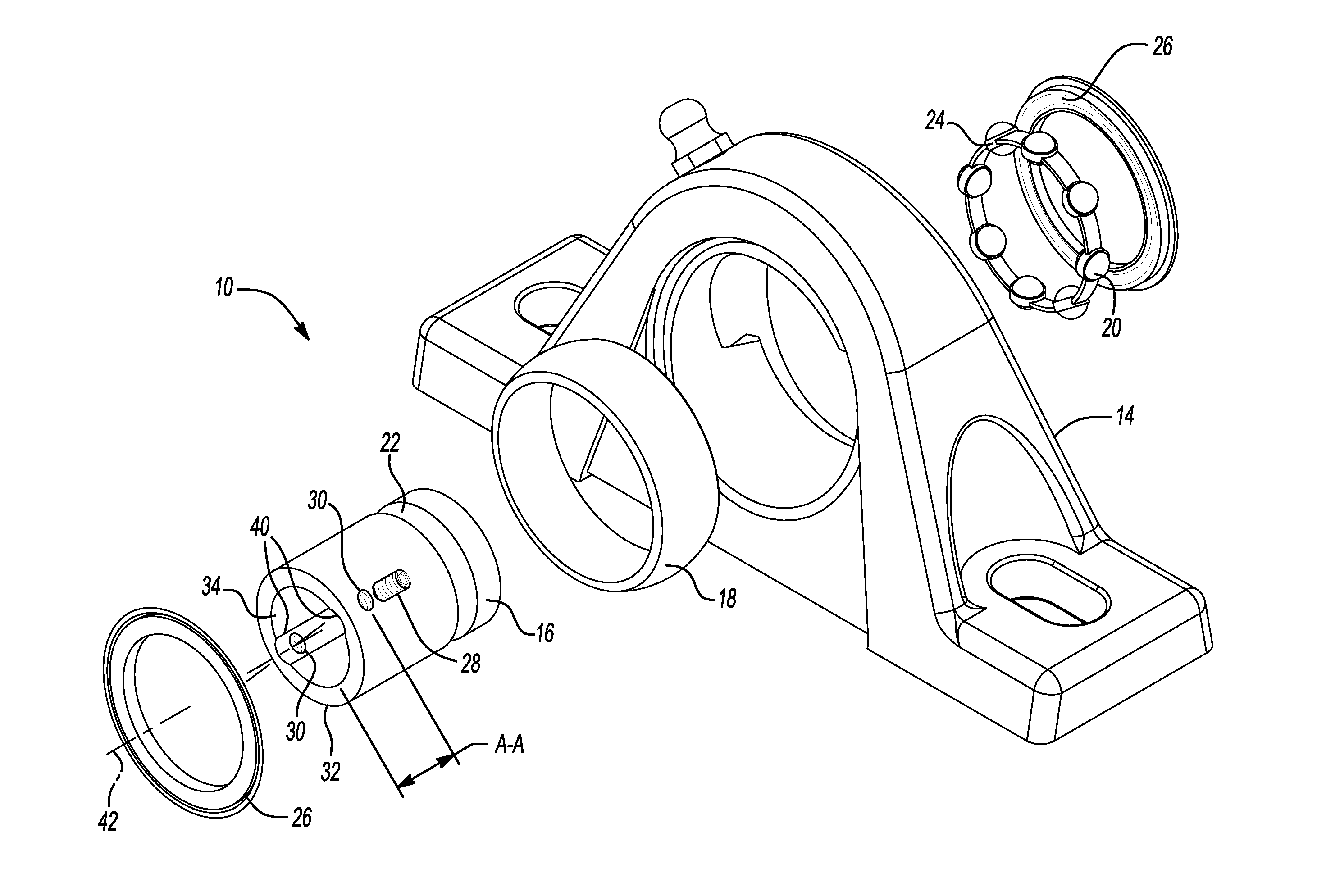 Burr resistant fastener-mounted bearing assembly
