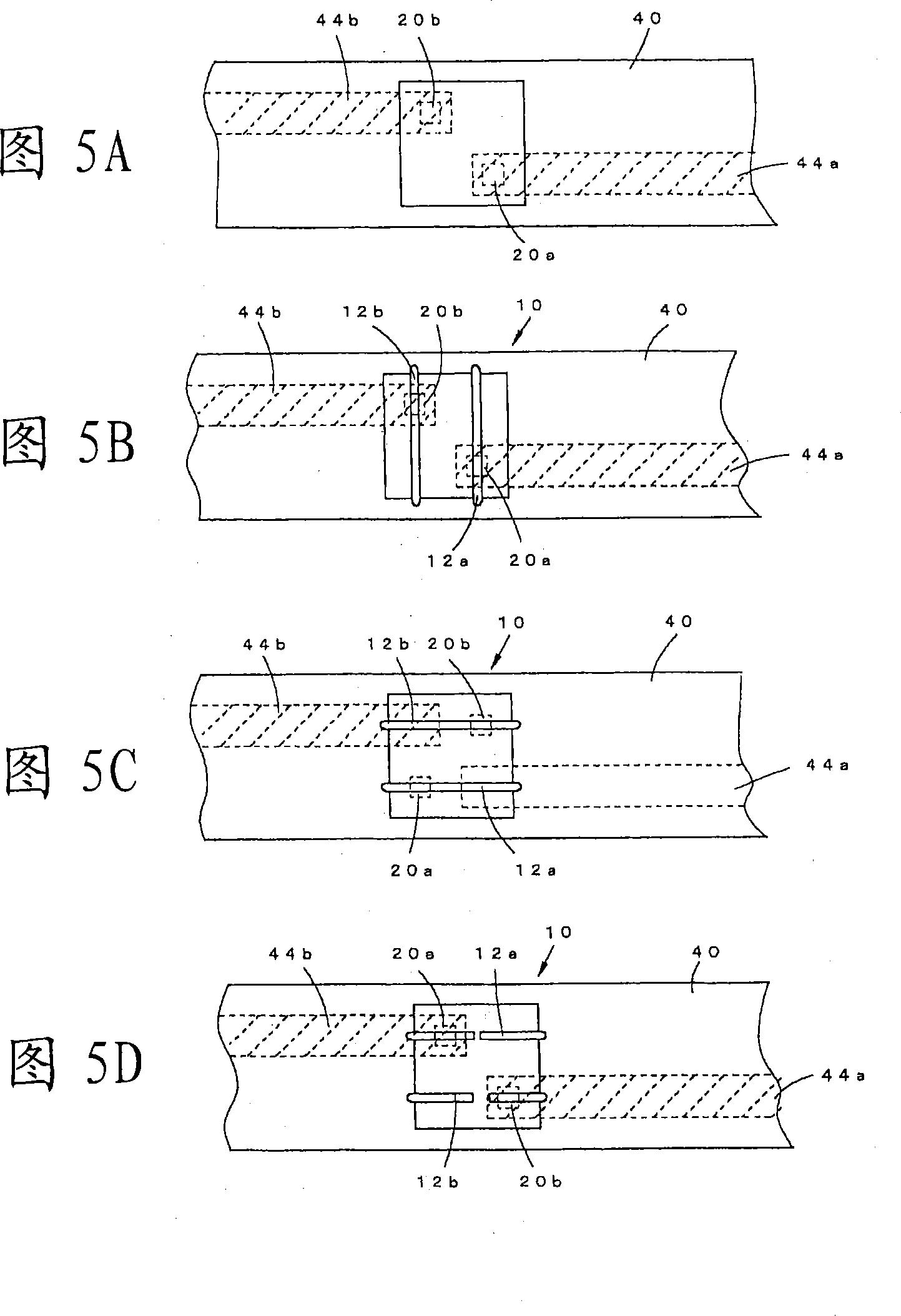 IC label mounting structure and IC chip for installation