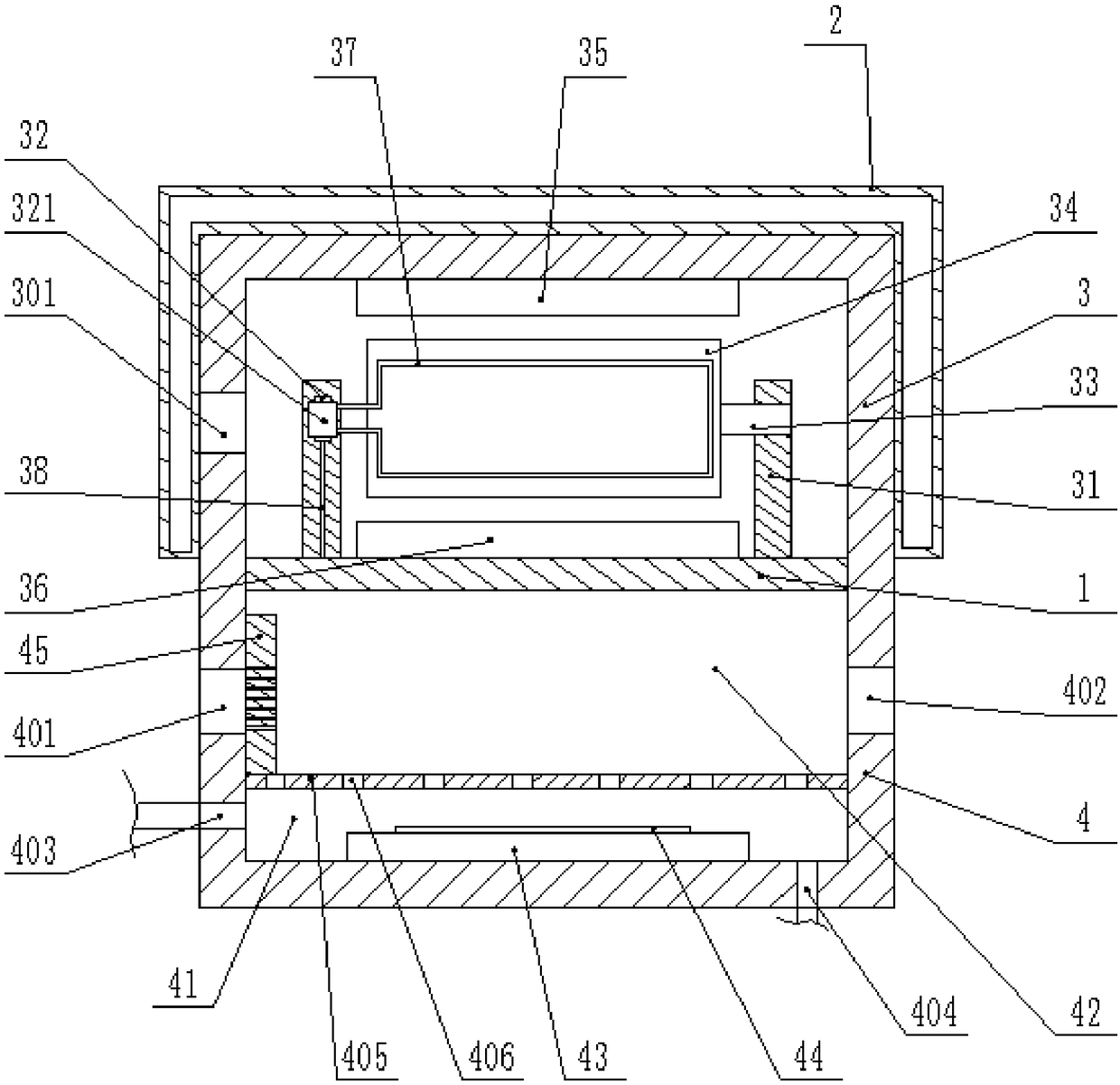 Silencing device for vacuum pump