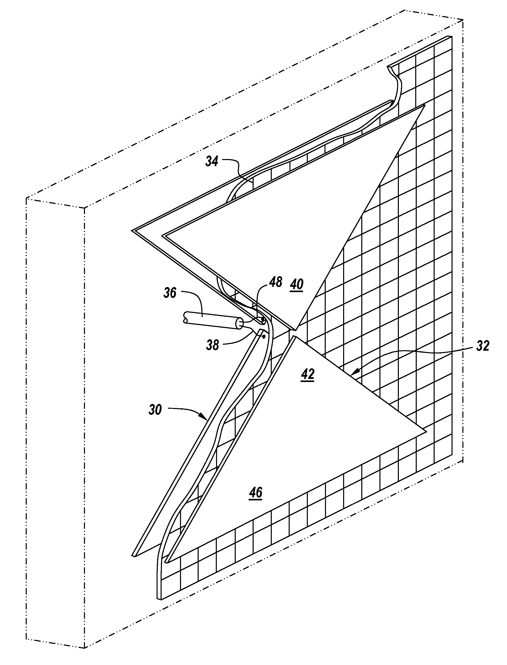 Wide band embedded armor antenna