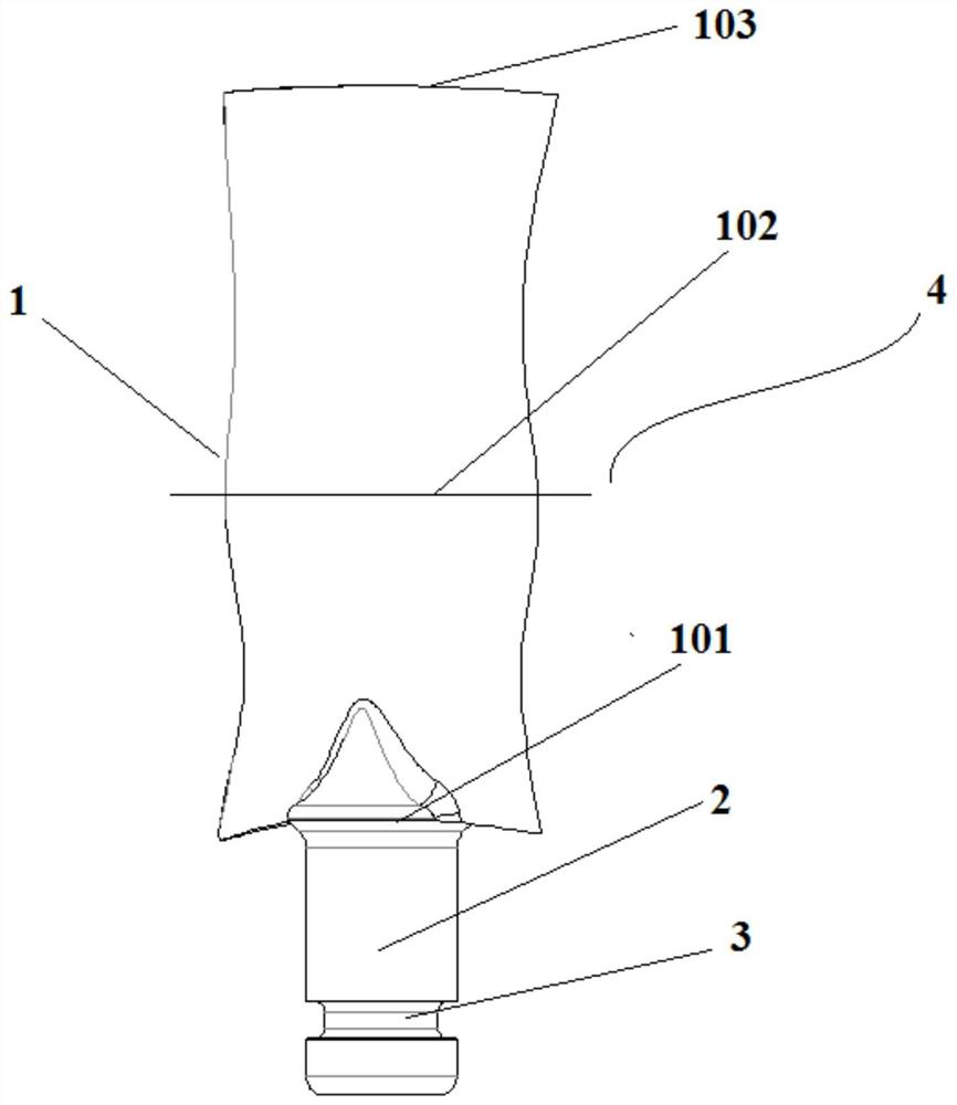 Integrally-formed bent-swept combined blade, impeller and axial flow fan