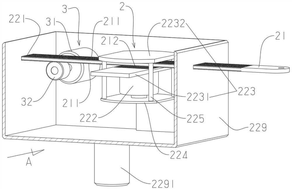 Step-in type fireproof box self-door-closing system