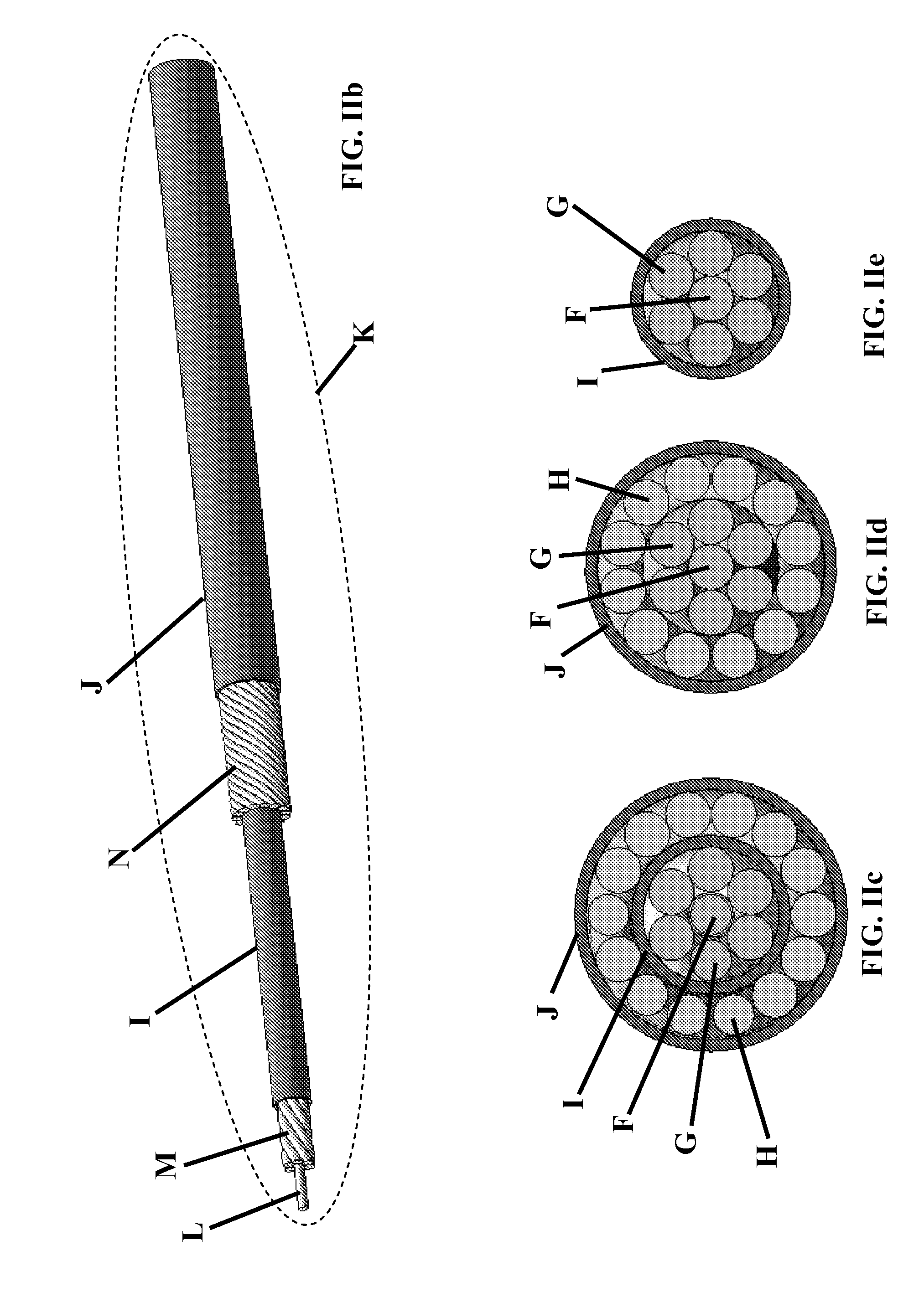Reduction of RF induced tissue heating using conductive surface pattern