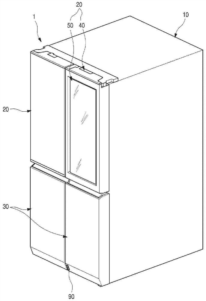 Refrigerator and method for opening refrigerator door