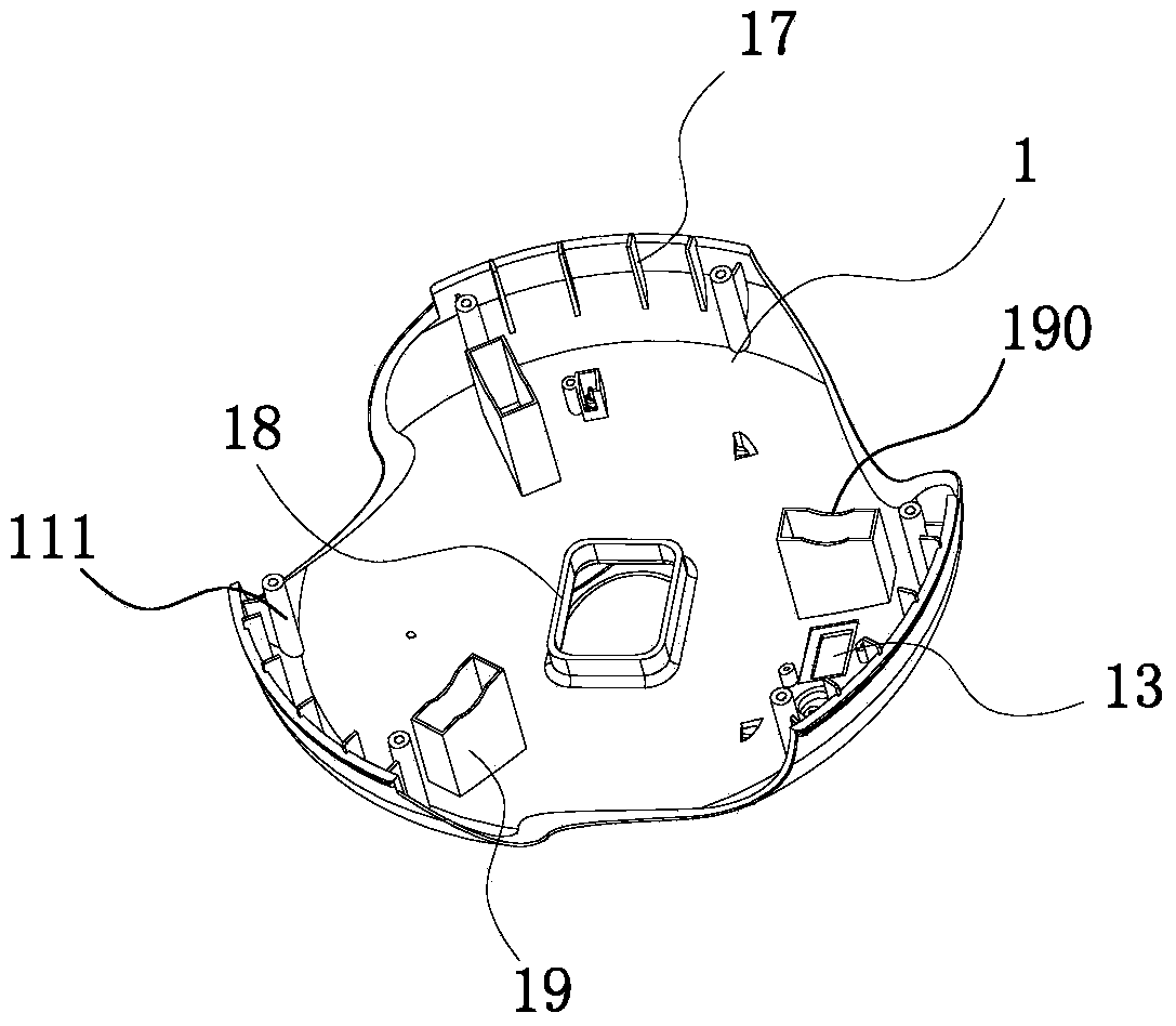 Upper cover structure of grill greasy dirt cleaner