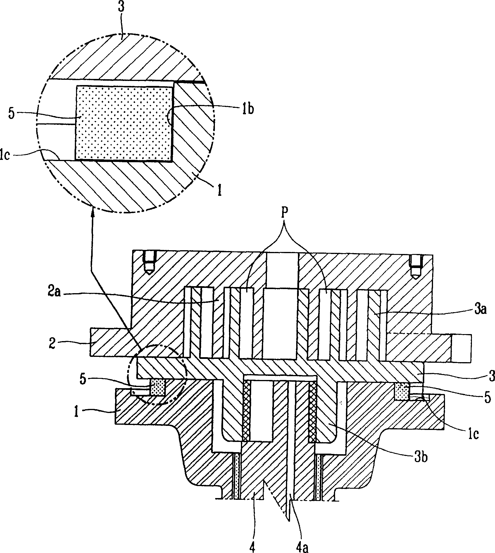 Cross slip-ring oil supply structure for vortex type compressor