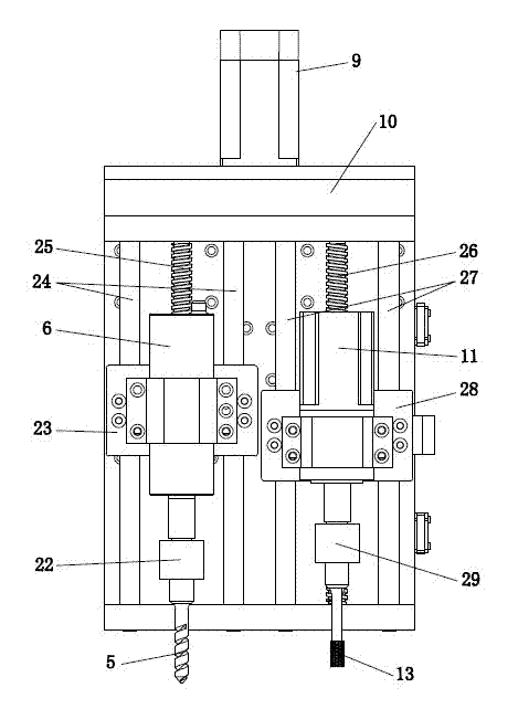 Numerical control drilling and tapping all-in-one machine and control method thereof