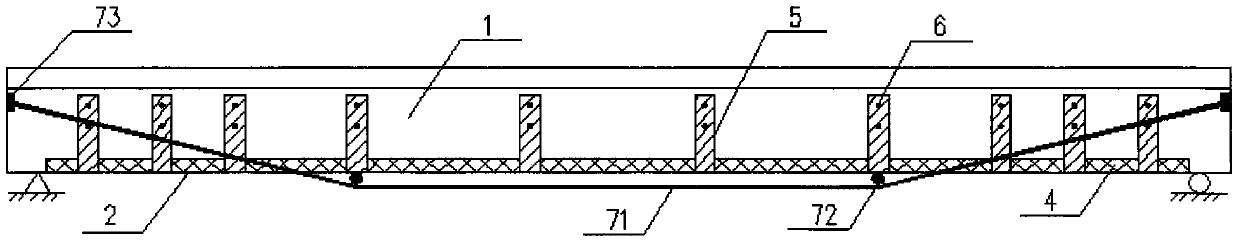 Anchoring technical measure for pasting carbon fiber plate to bottom of steel bar concrete beam