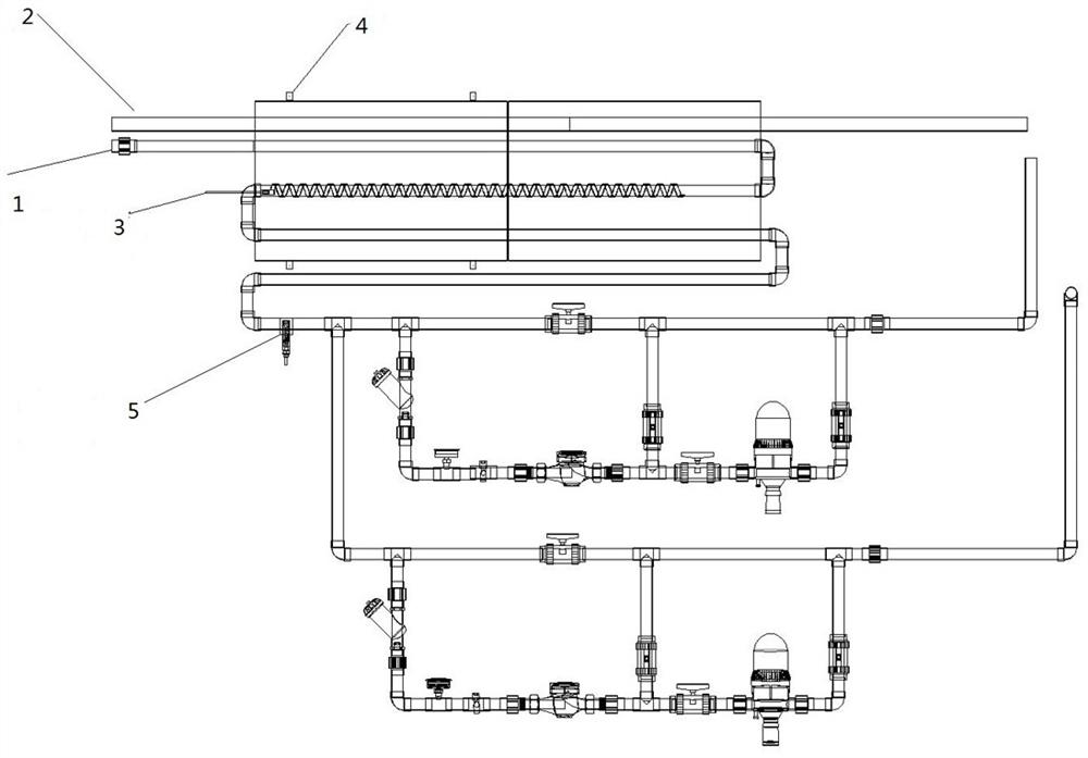 Preheating device for chick water drinking pipe