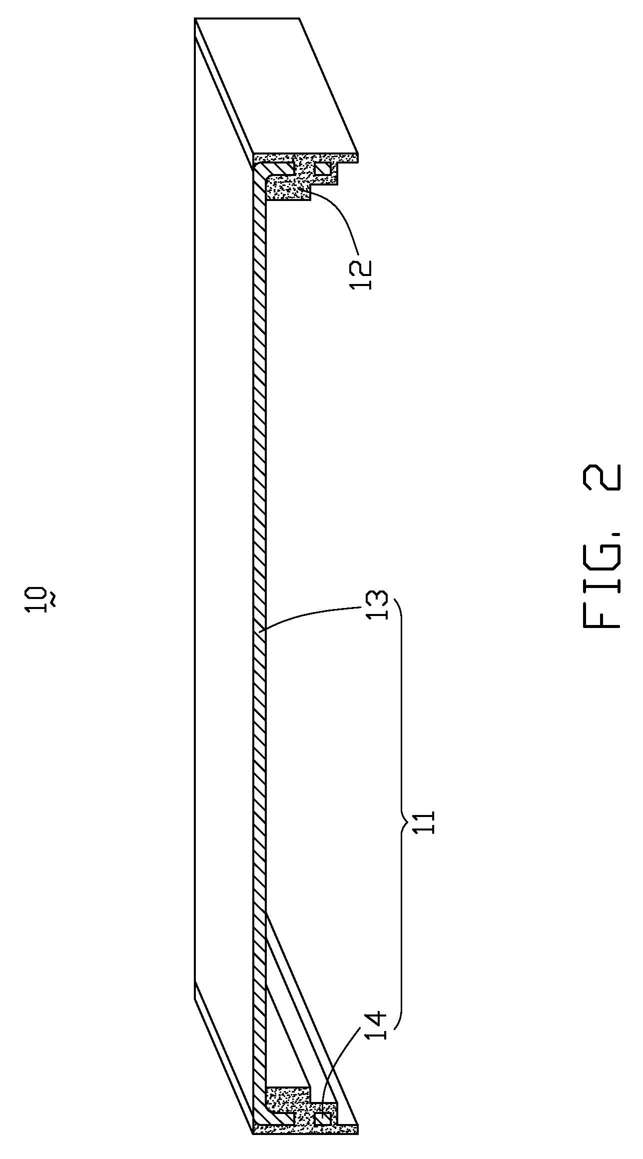 Plastic coated edge structure used for portable electronic device and method for making the same