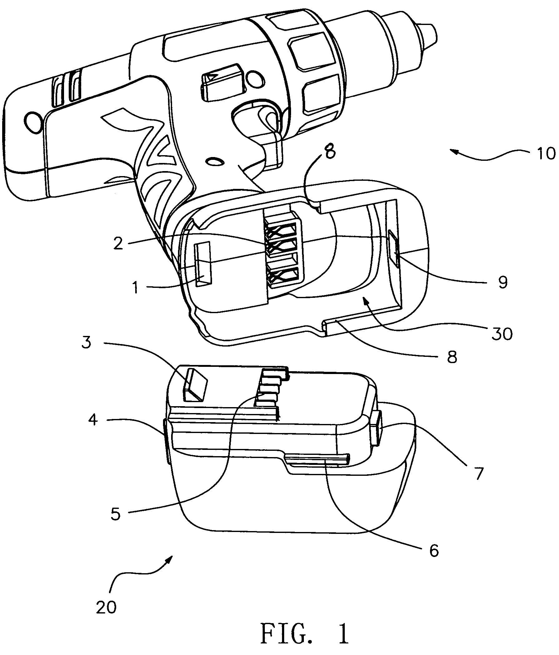 Power tool with battery power supply