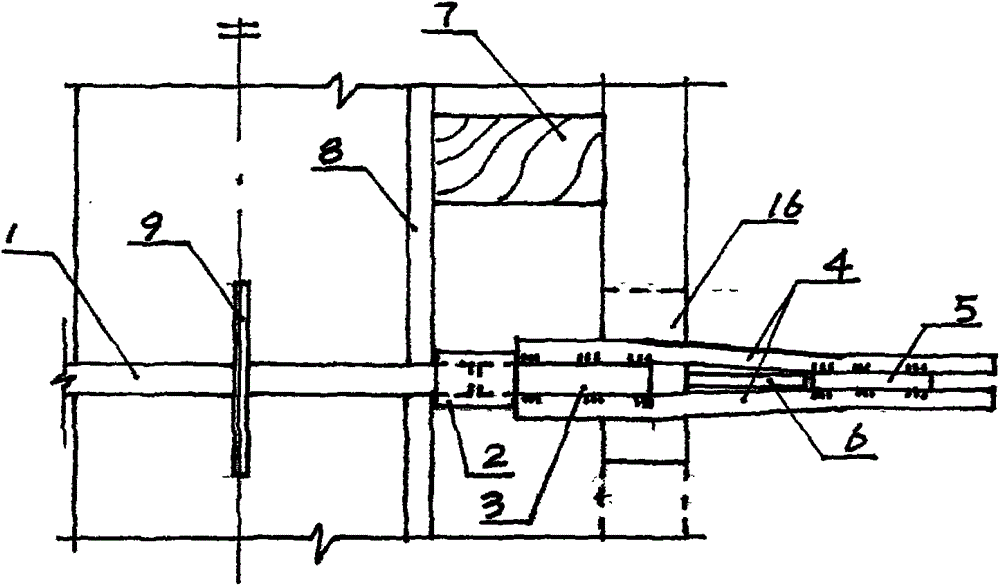 An attached truss-type concrete wall formwork support