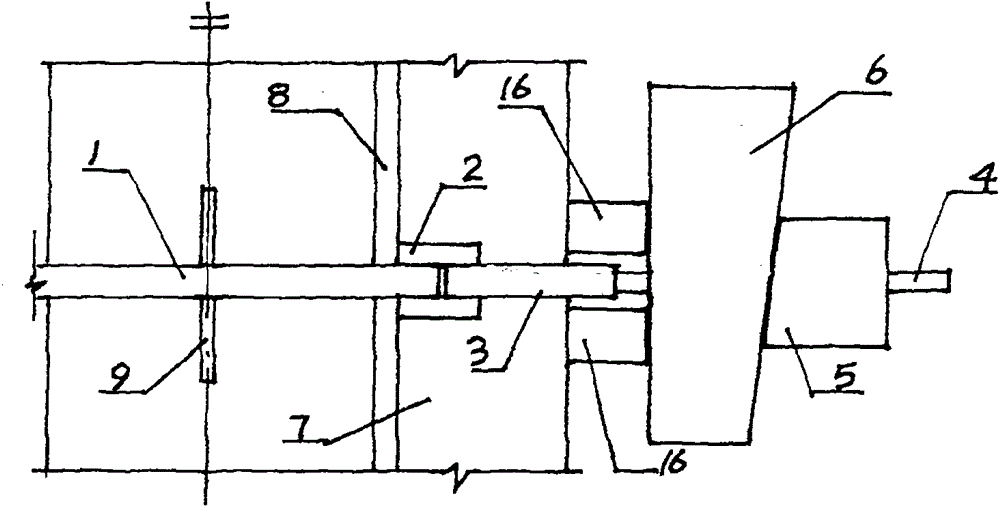 An attached truss-type concrete wall formwork support