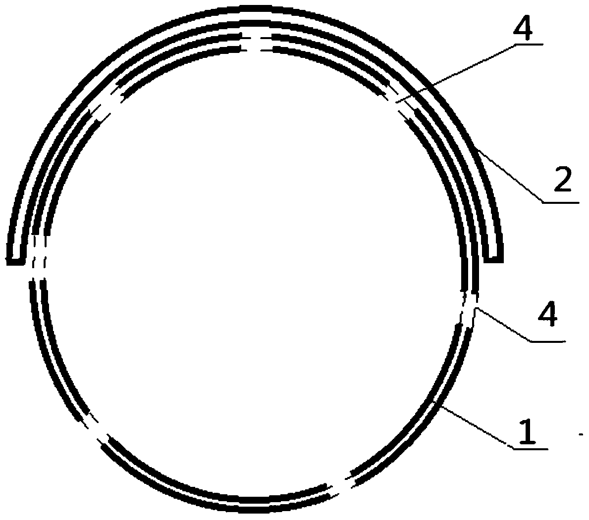 Microwave energy feeding device based on large rotating device