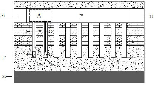 Method and device for weakening strong rock pressure of thick and hard roof in mining of underlying coal seam by microwave heating