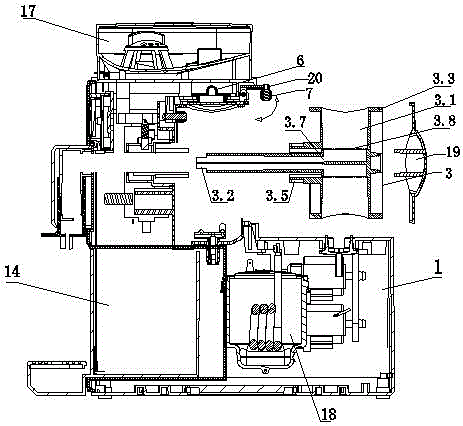 Coffee machine capable of achieving full-automatic water feeding and bean grinding