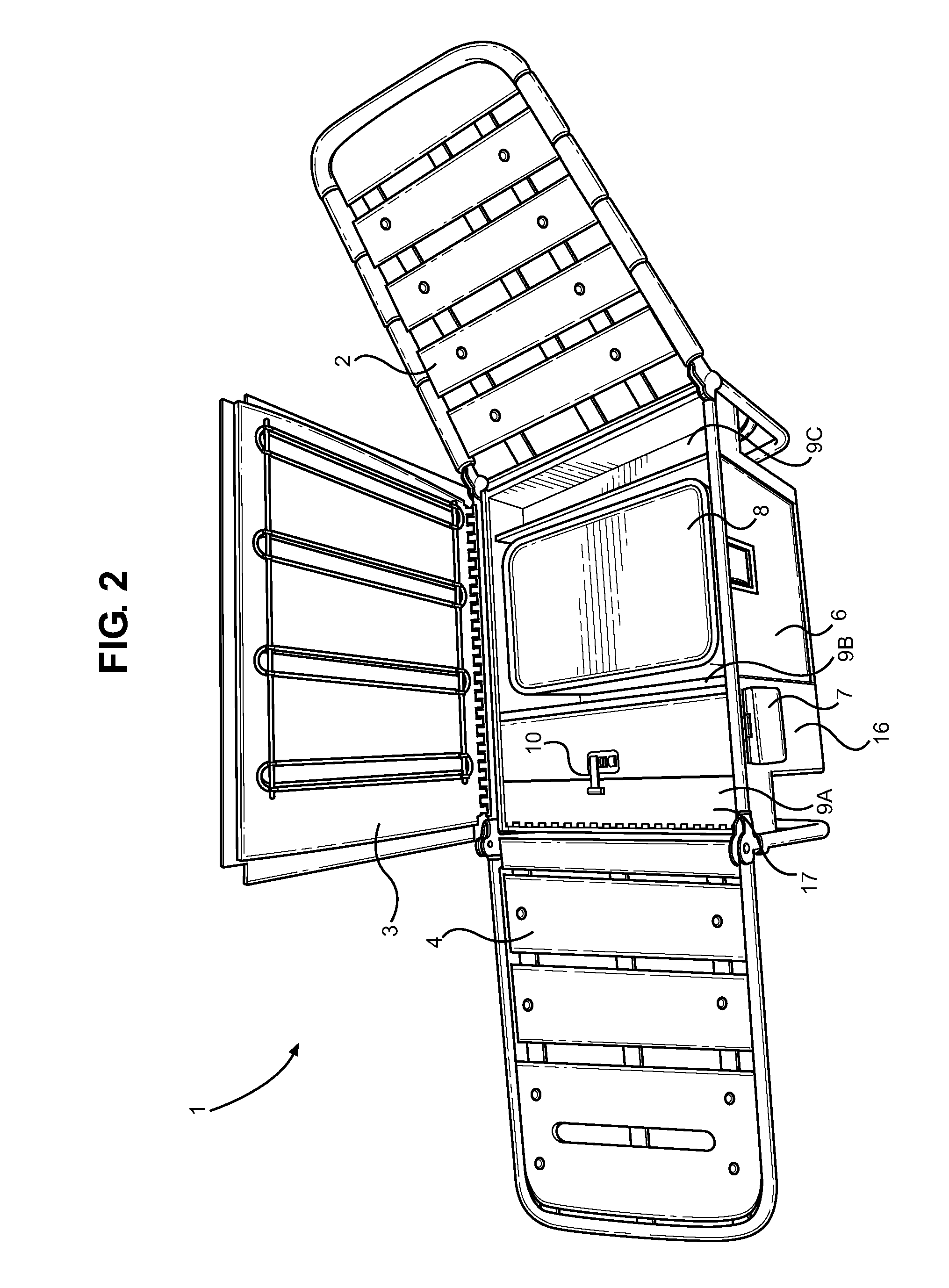 Foldable and portable lounge chair having an integrated lockable storage compartment