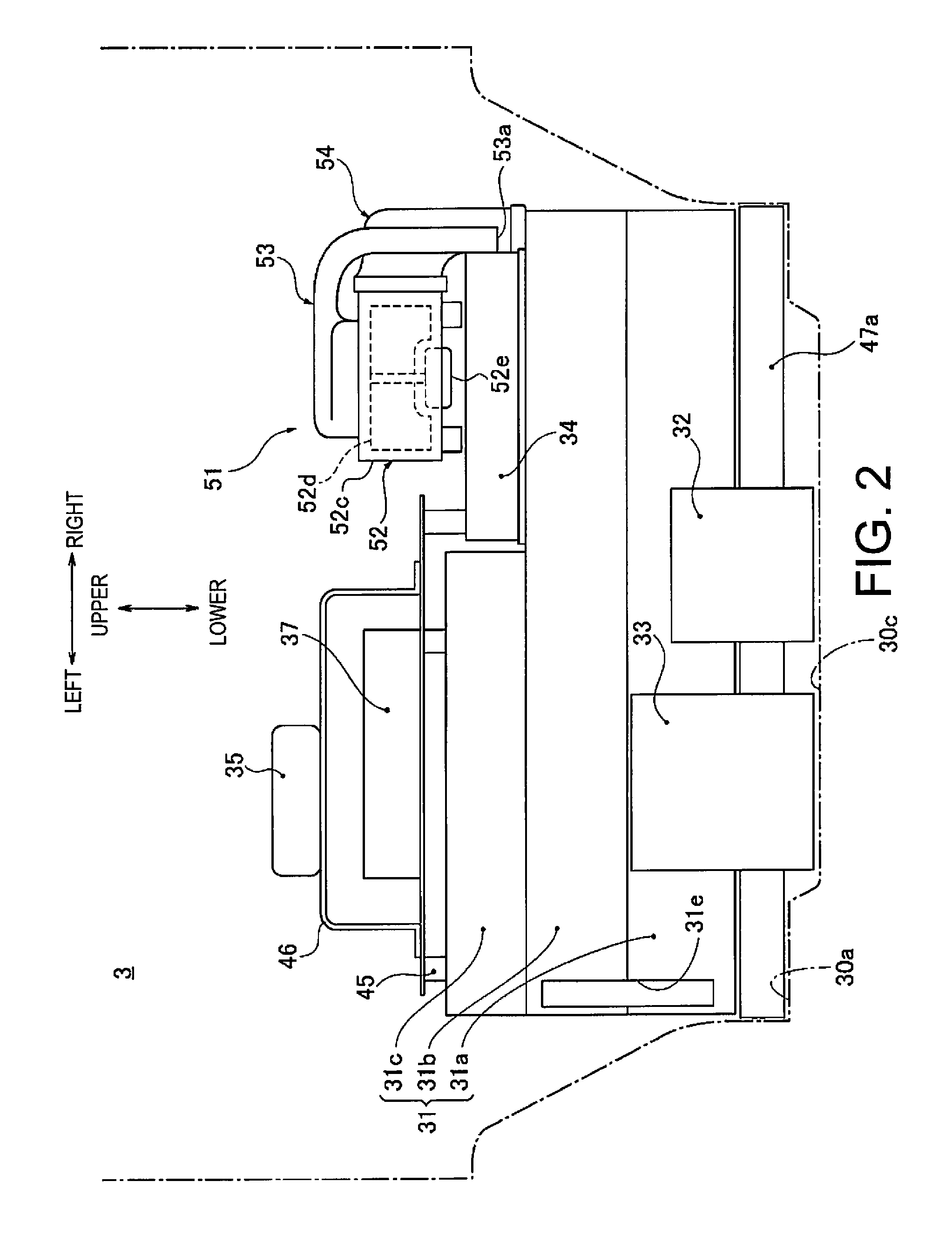 Battery system component layout structure for electrically driven vehicle