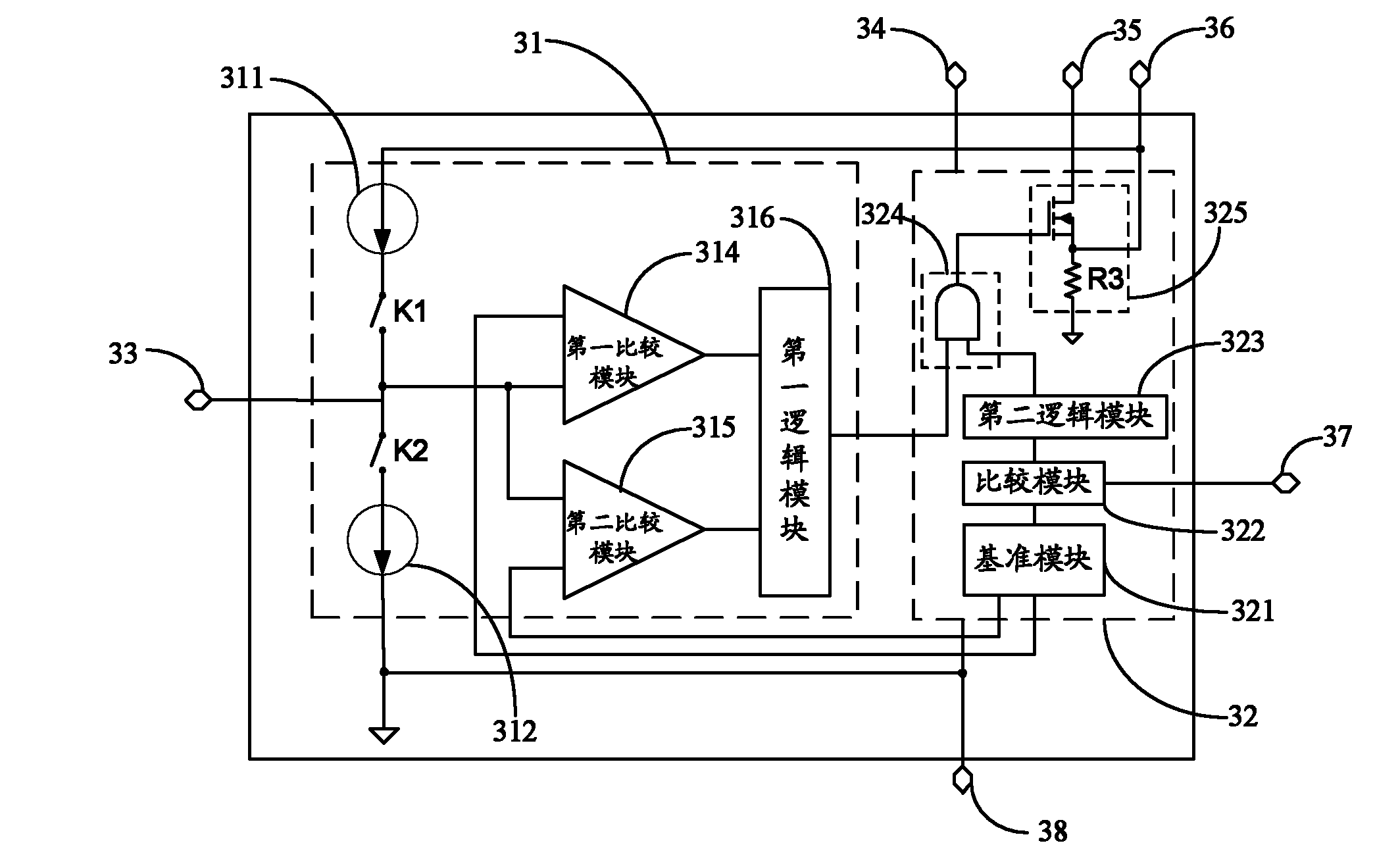 A cycle control wled drive chip and drive circuit