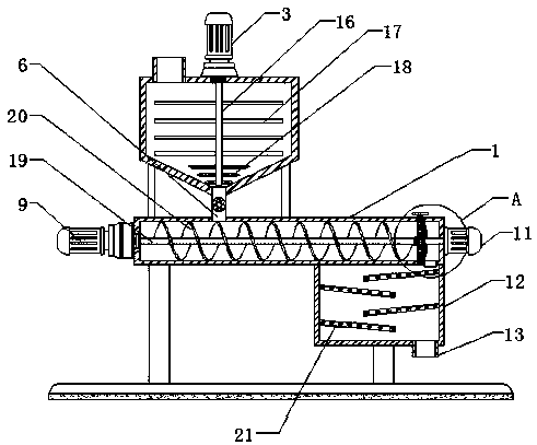 Feed granulation device with mixing function