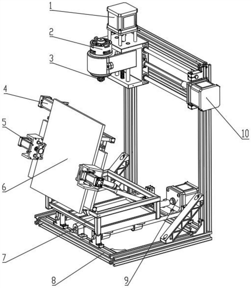 Machining milling machine provided with overturning mechanism and machining method of machining milling machine