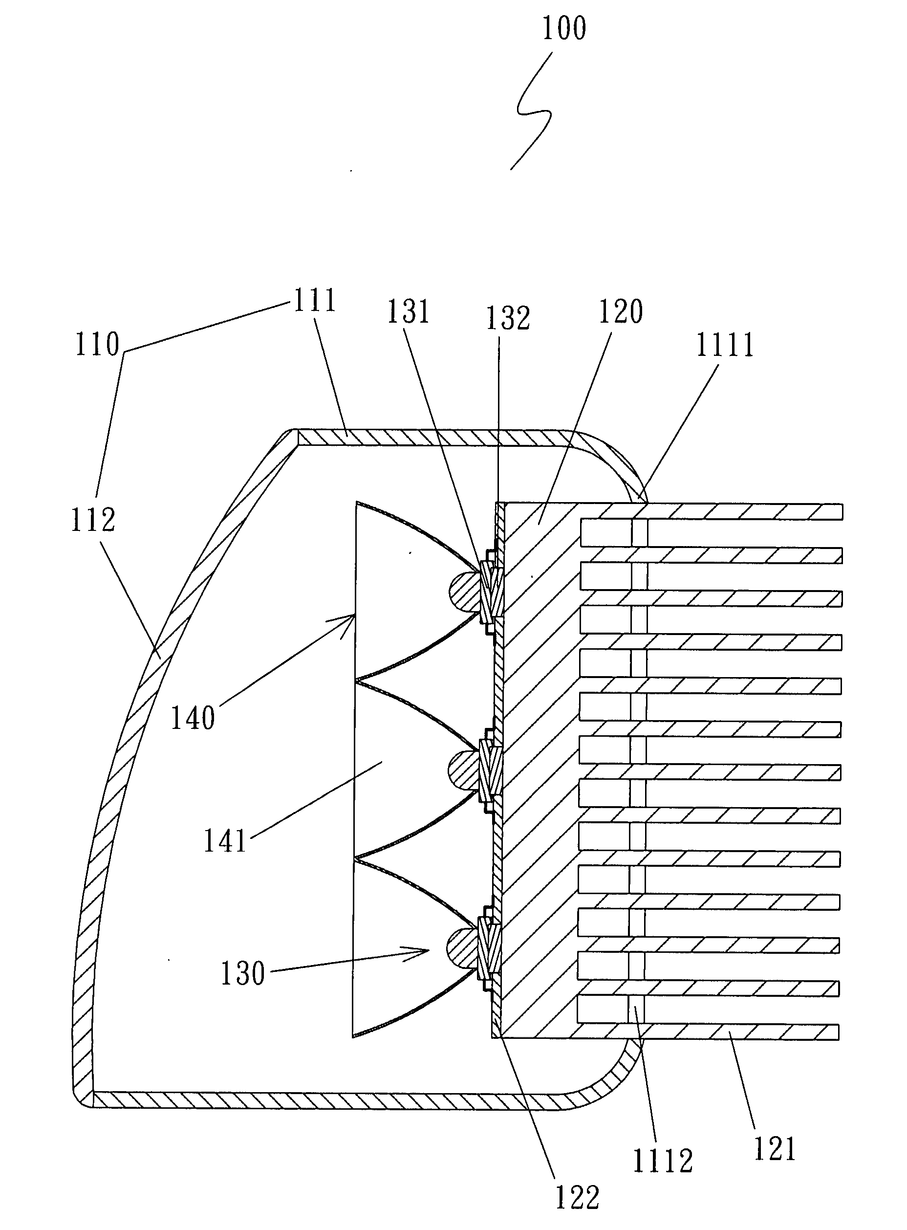 Heat dissipating apparatus for automotive LED lamp