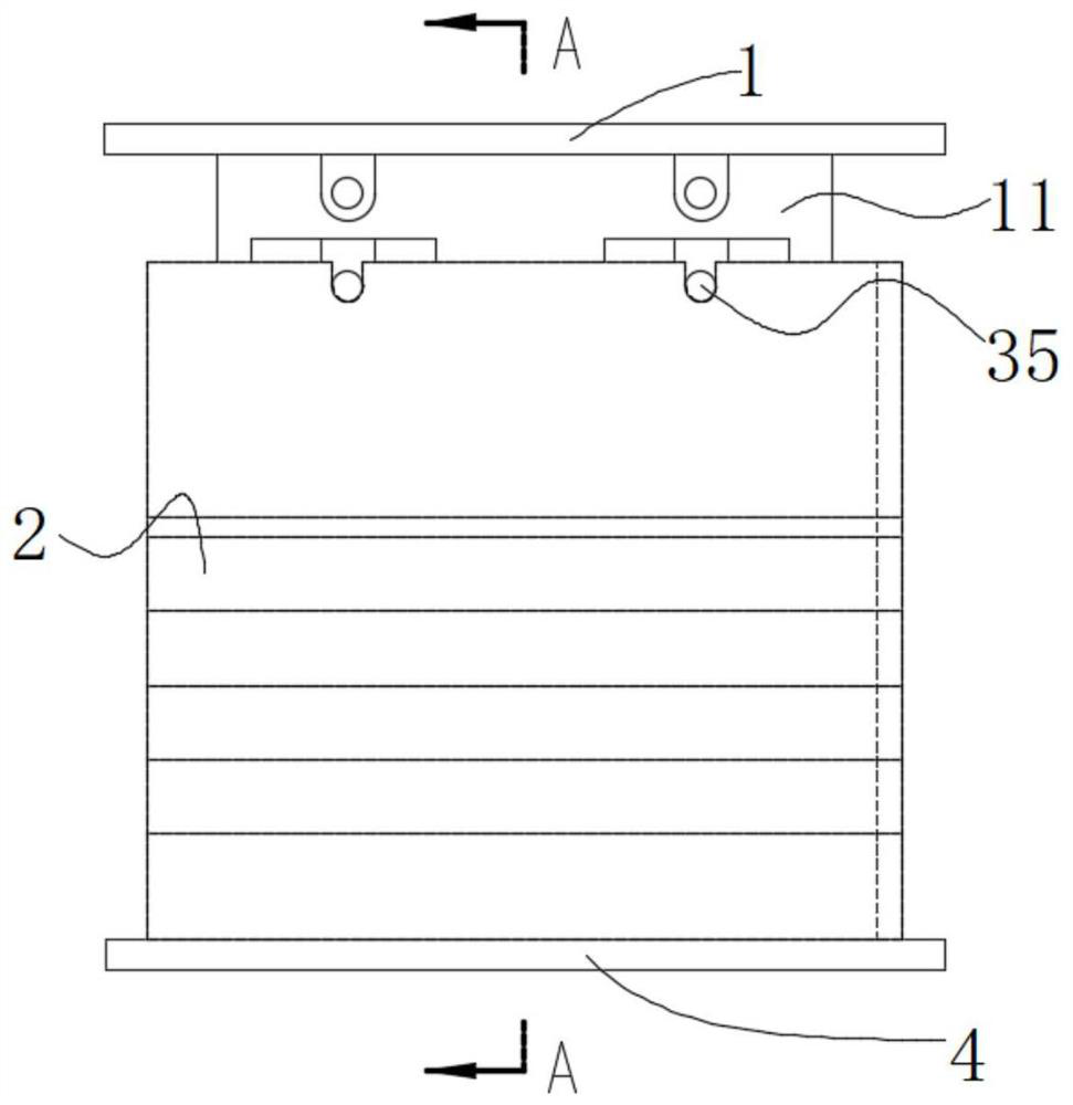 Shear type damping wall with reverse displacement amplification