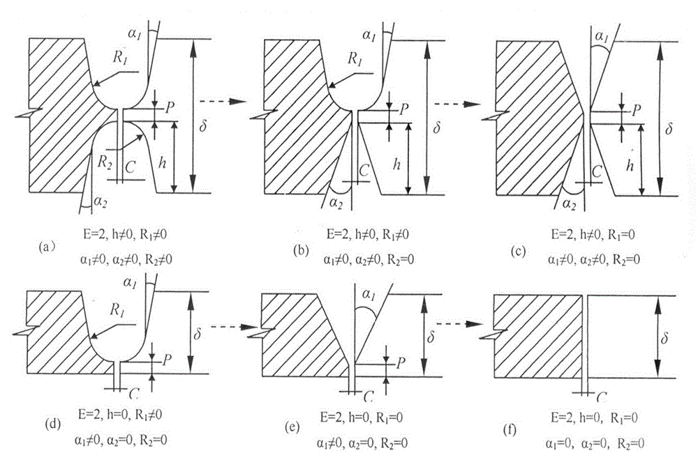 Interactive welding joint groove graph drawing and parameter tagging method